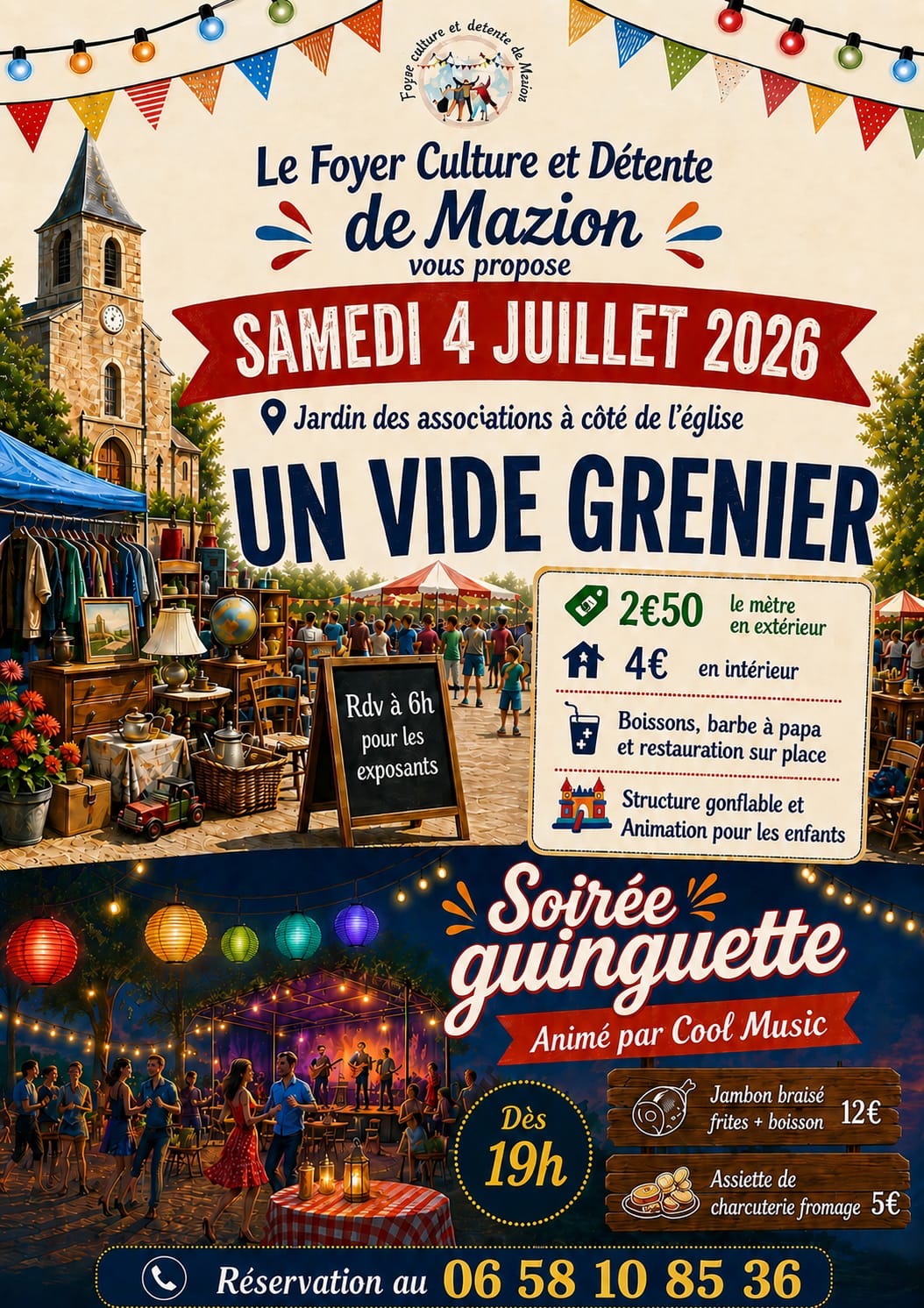 Vide grenier et soirée guinguette